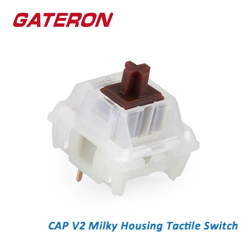 GATERON CAP Milky Brown Tactile KS-25 5 Pin DIY Hotswap 35pcs Per Pack Gaming Mechanical Keyboard Switch