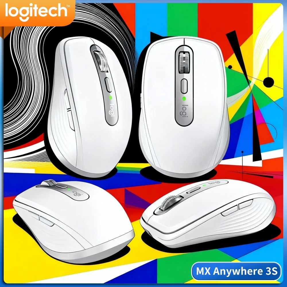 High-Precision MX Anywhere 3S - 8K DPI, 3-Device Bluetooth, Silent Click, Ideal For Exhibition & Back Office Use