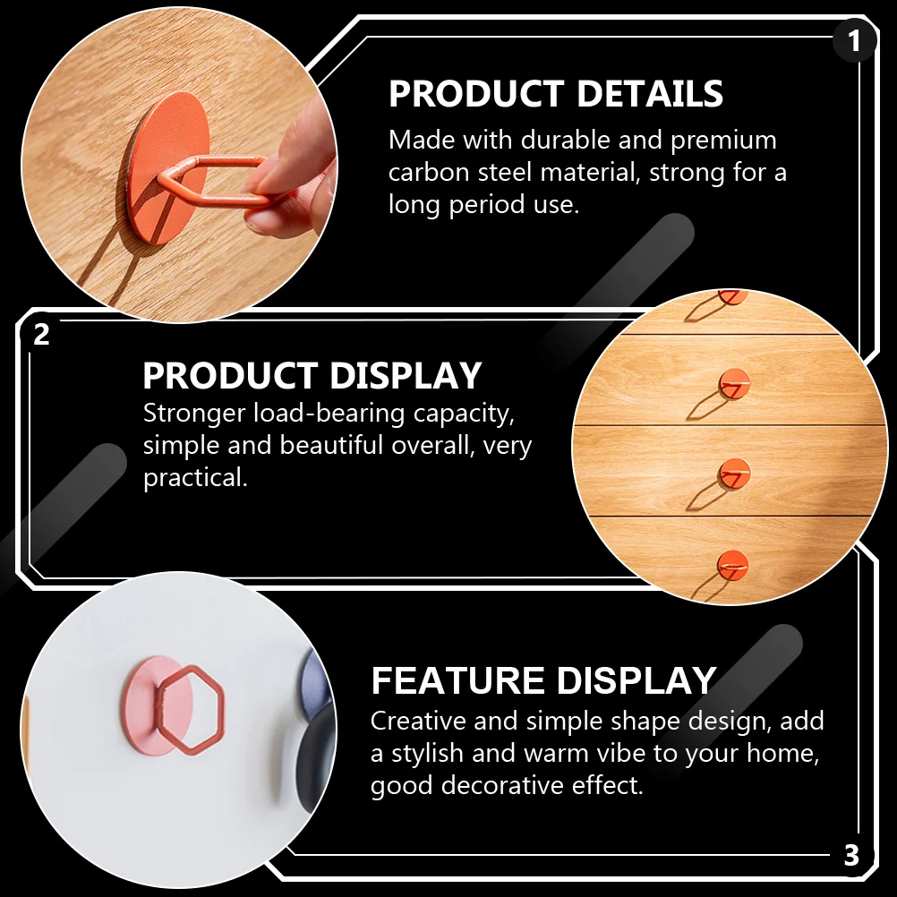 

4Pcs Adhesive Refrigerator Door Handle Sticky Pull Knobs Durable Carbon Steel Furniture Handles for Kitchen Wardrobe Drawer