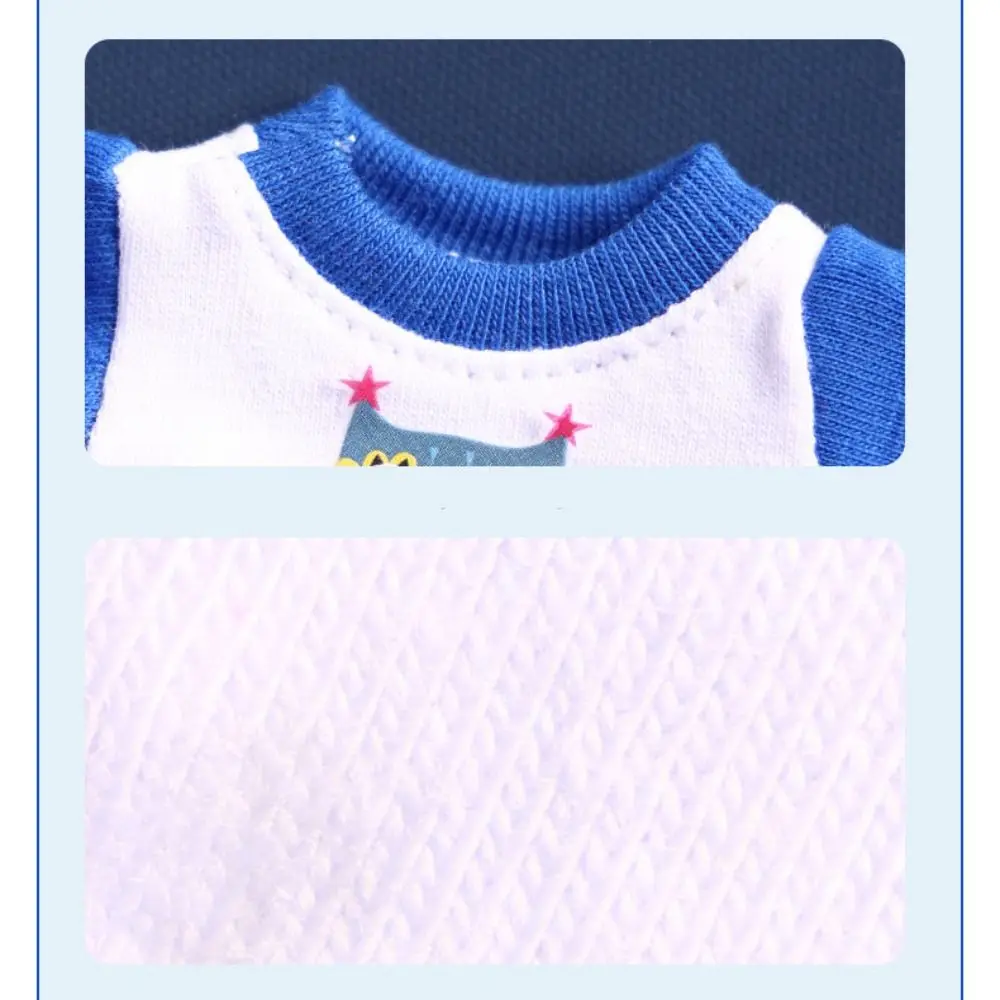 New Owl Pattern Hoodies T-shirt Fashion Style Elastic Mini Cartoon Clothes DIY Idol Outfit For 10cm Cotton Dolls