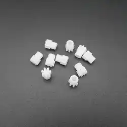 10Pcs/Lot 0.5M 0.5 Modulus 7T 7 zębów Plastikowe koło zębate czołowe Otwór otworu Aperture 2MM 1.95MM 2A Model 72A Z cylindrem 2.8MM