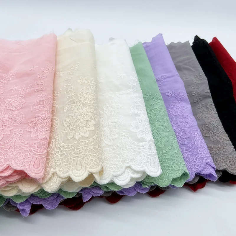 22Cm Colorful Hollow Cotton Lace Ribbon Cloth Sewing Quilting Fabric Patchwork Needlework Home Supplies DIY Handmade Accessories