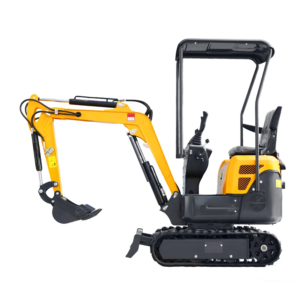미니 크롤러 굴삭기 1.2톤 EPA 엔진 소형 굴착기 정원 농장 공사용, 다중 보조 도구 호환 가능.
