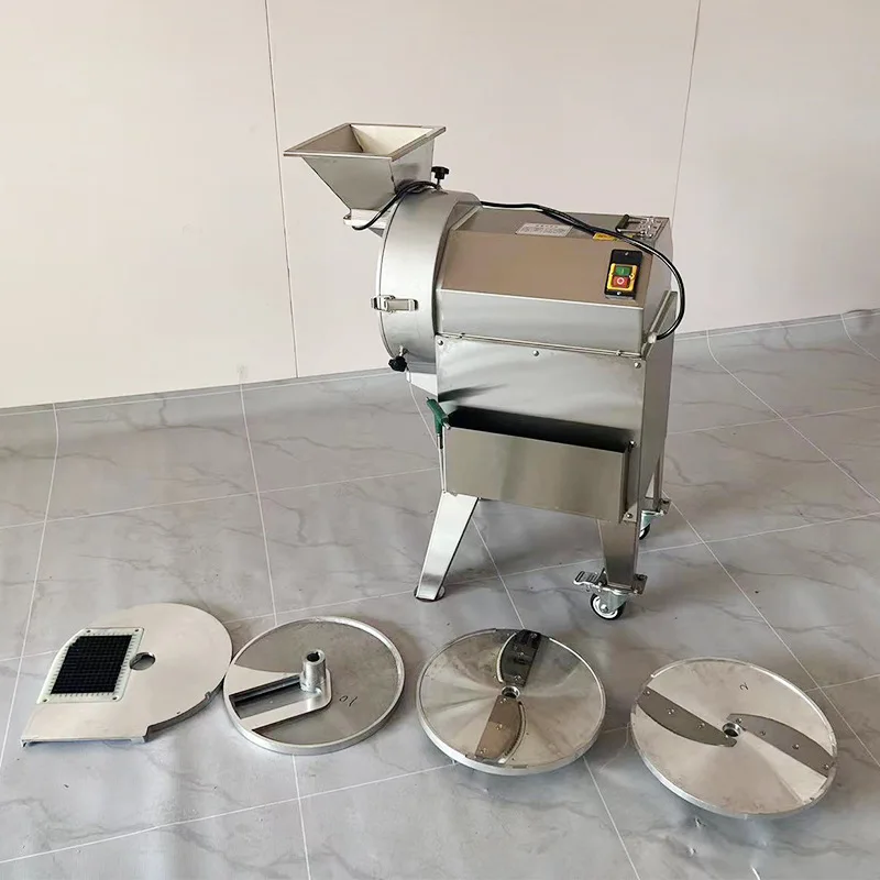 Fully automatic canteen multi-functional electric potato and pepper shredding slices, commercial vegetable cutter