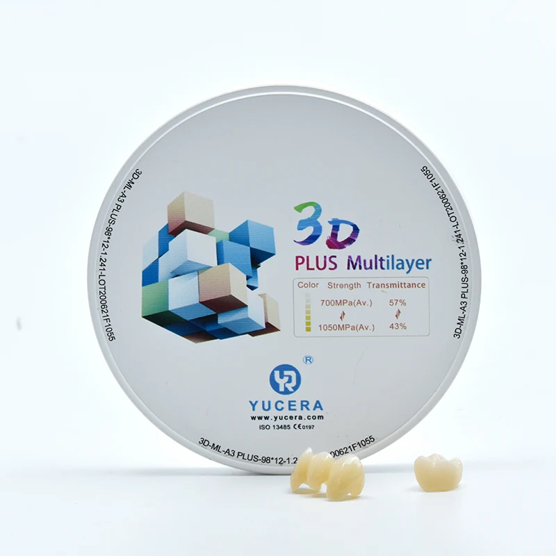 YUCERA Vita 16 색 치과 Zirconia Block BL1-BL4 색 98*16mm 치과 Zirconia Block 3D PLUS Zirconia Block