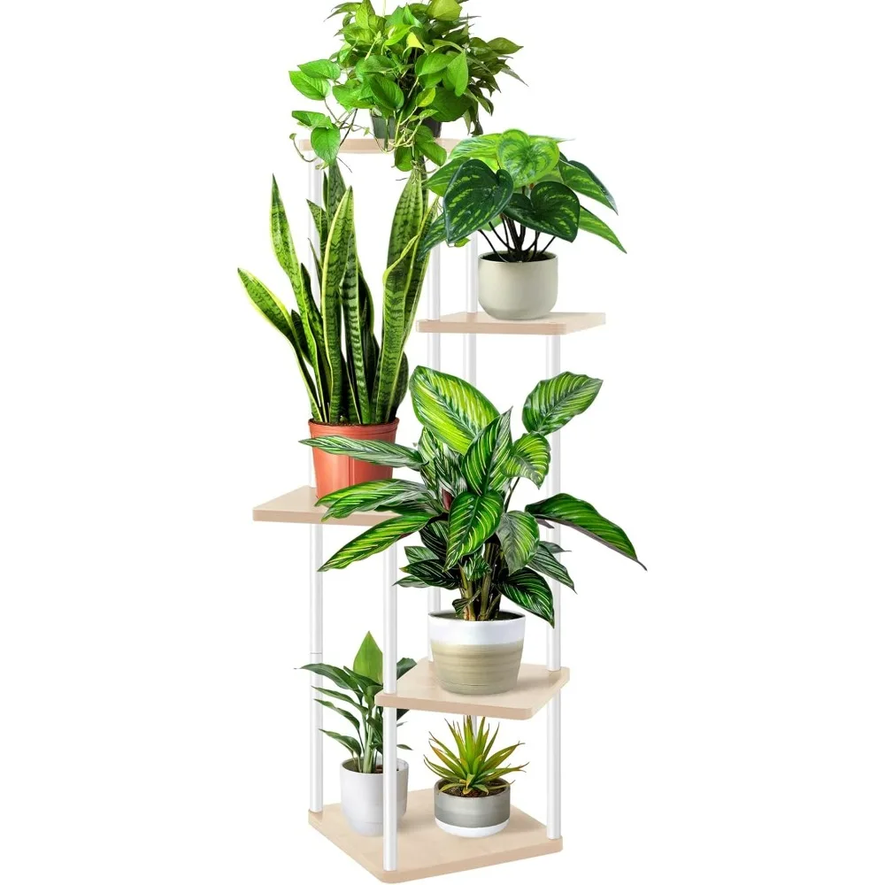 

GEEBOBO Plant Stand, 4 Tier Plant Stands Indoor For Multiple Plants, Corner Tall Tiered Metal Flower Holder Display Rack Plant