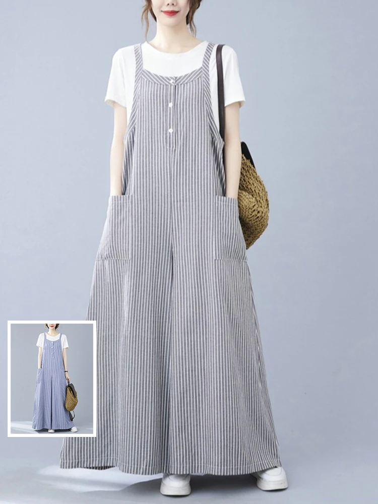 Pantalon Cargo décontracté à jambes larges avec grands kets, amincissant, viande cachée, réduction artistique de l'âge, grande taille, pour femmes, été