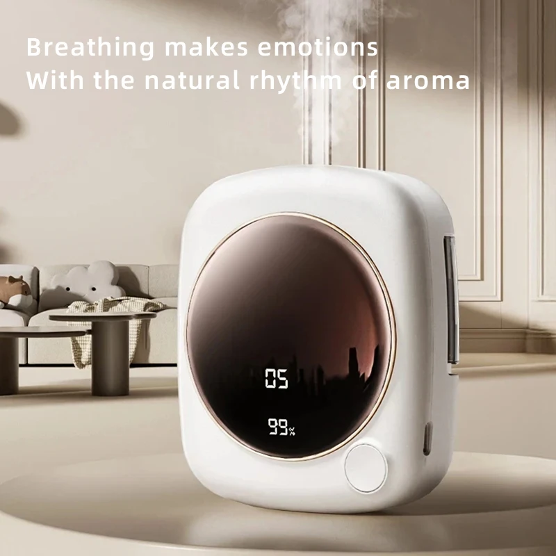 Portable Rechargeable Essential Oil Aroma Diffuser Timer Air Freshener For Car Home Living Room Bathroom
