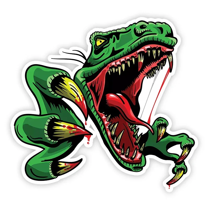 

YUIN Fun Cartoon Bloody Dinosaur Modeling Personality Car Stickers PVC Fashion Auto Laptop Decorative Quality Waterproof Decal