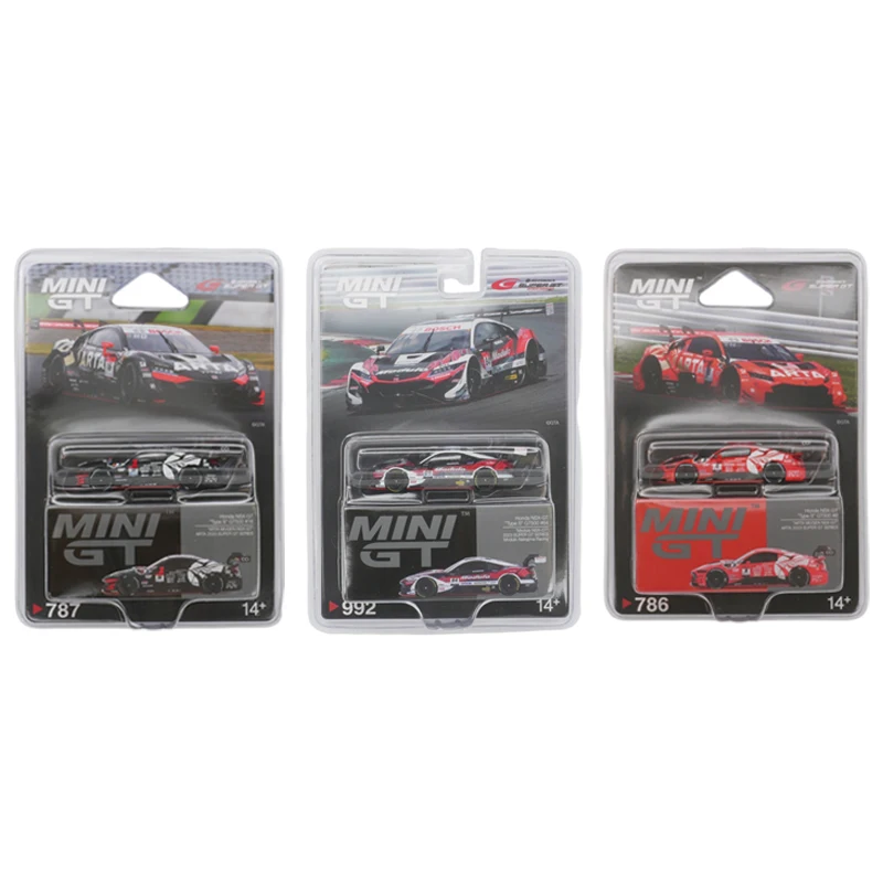 

МИНИК В НАЛИЧИИ 1:64 786 787 992 HONDA NSX GT Type S GT500 # 8 # 16 # 64, литая под давлением модель игрушки