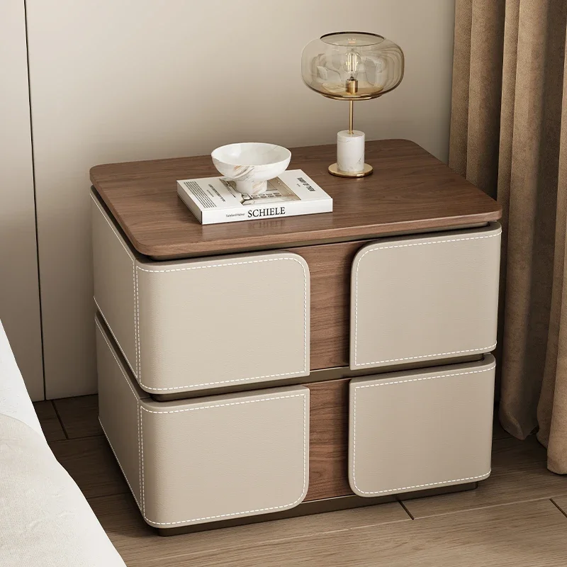Aesthetic Storage Nightstand Minimalist luxury Italian Simple Bedside Table nordic Dresser Mesa De Cabeceira Bedroom Furniture