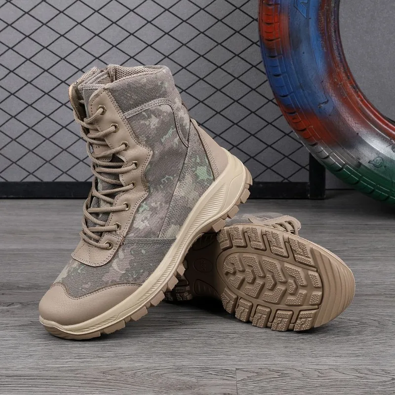2026 New Arrival Men Hiking Sneakers Anti-Slip Trekking Shoes Men Wearable Climbing Shoes Men Mid-Top Man Sport Mountain Shoe