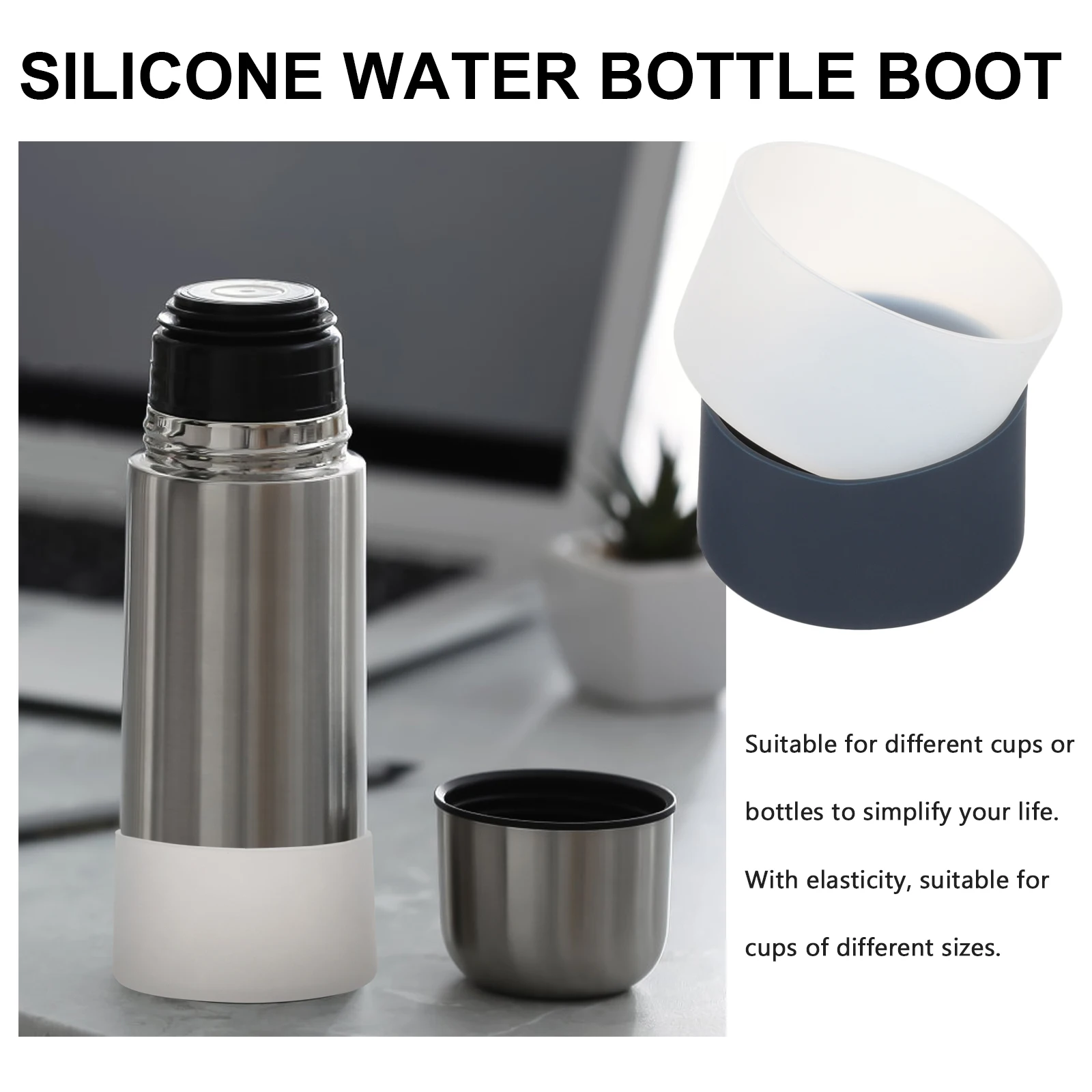 

4 Pcs Silicone Base Cup Cover Water Bottle Protectors Boots Tumbler Sleeve Holder Protective Sport