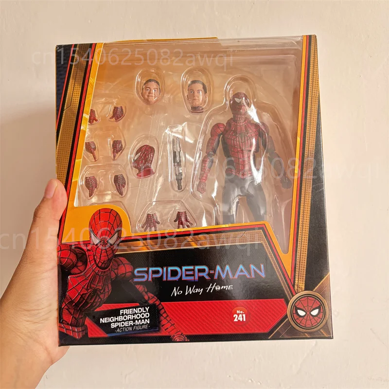 Figura de acción de Spider Man Mafex No.241 Spiderman Homecoming Edición de lujo modelo multiaccesorios figura de Anime modelo de héroes Juguetes