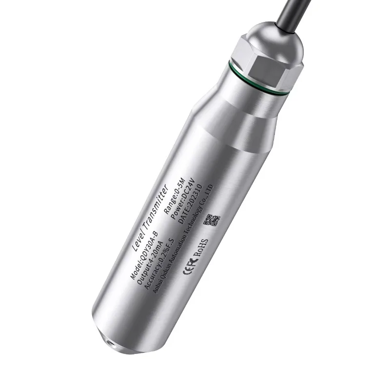 0-10M Submersible Liquid Level Transducer 1m/2m/3m/4m/5m 4-20mA 0-10V 0-5V RS485 IP68 Level Sensor Transmitter DC24V