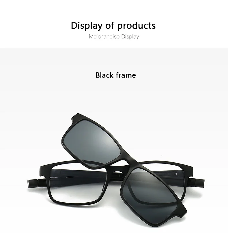 Myopie-Brille 5-teilige Magnetische Befestigung Polarisierte Clip-On-Brille Verstellbare Brille Basketball-Brille 2507A – Detail 13