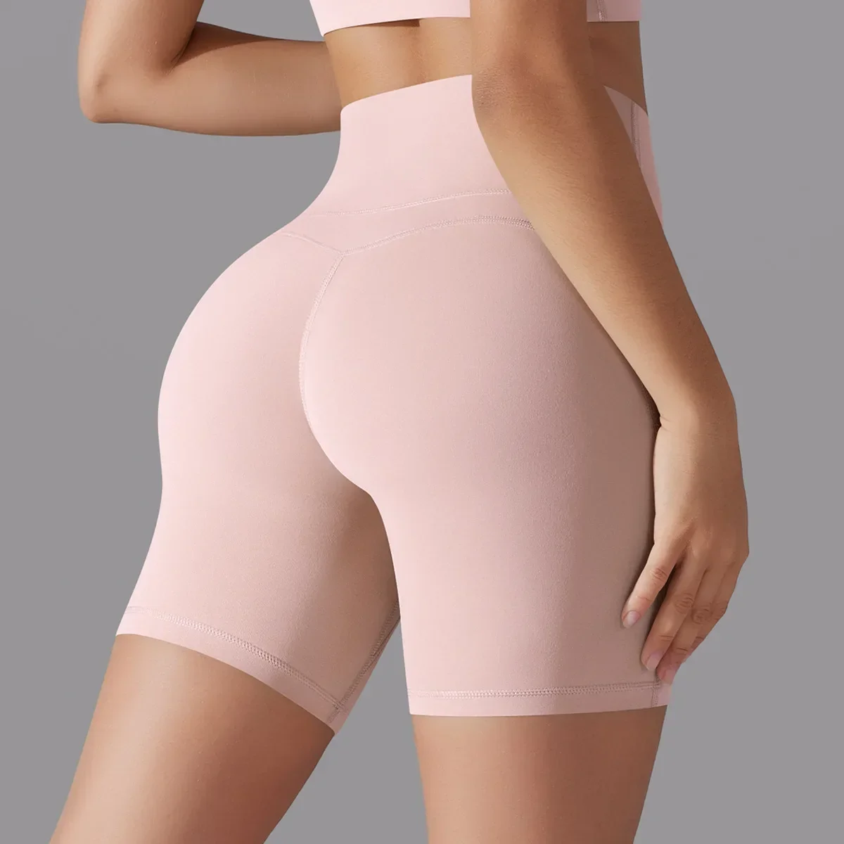 Sexy High Waist Yoga Shorts Solid Color Sport Shorts Women Fitness Jogging Cycling Female Workout Shorts Sport Wear