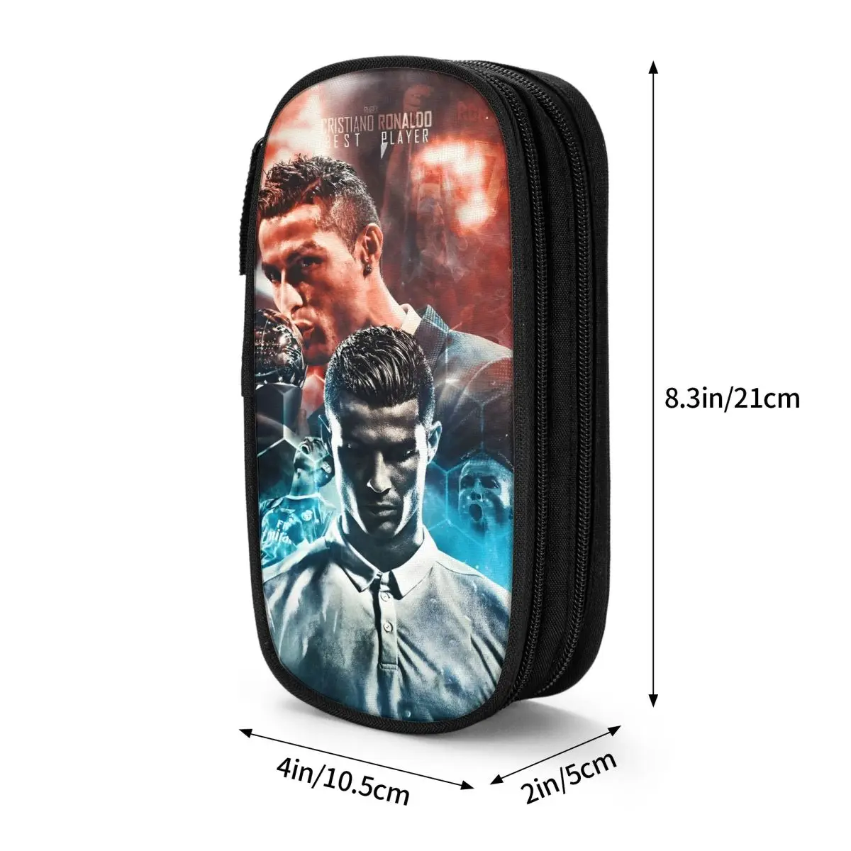 ファッション伝説 CR7 鉛筆ケースサッカーサッカー鉛筆ケースペンボックス学生のための大容量バッグ学用品ギフト