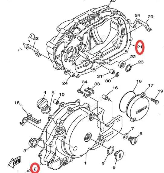 Motorcycle Crankcase Generator Clutch Cover Gasket For Yamaha XVS650 V-Star 98-17 DragStar 97-06  XV500 XV535 Virago 87-01