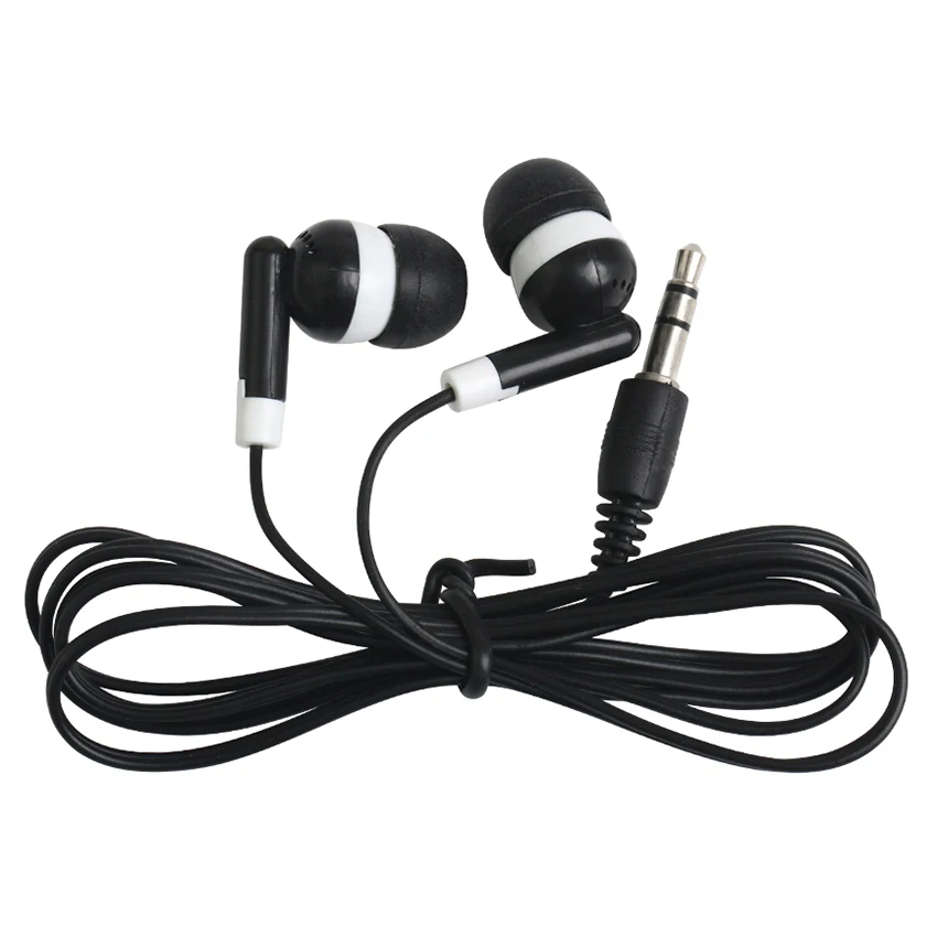 Wholesale 300pcs/lot Cheapest Disposable Earphones for bus or train or plane for gift for Museum for Concert For School giveaway