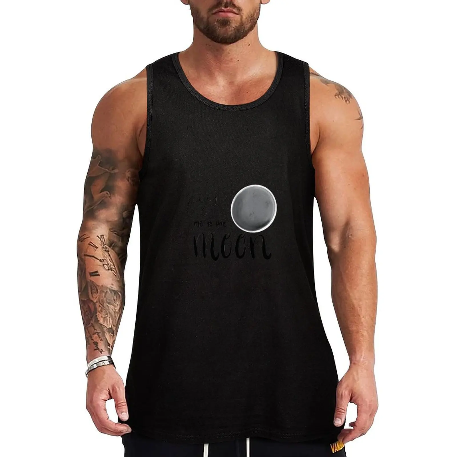 

Fly Me To The Moon Tank Top bodybuilding t-shirt Men's cotton t-shirt Men's clothing Men's clothing brands