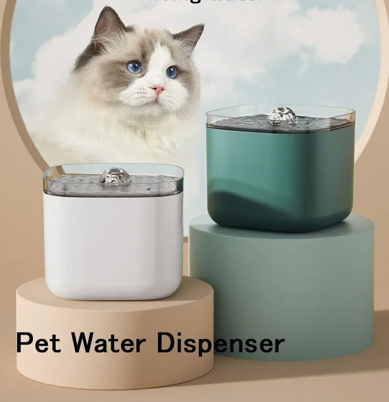 3L Cat Water Fountain Smart Auto Quadruple Filters Circulating Flowing Water Pet Dispenser Electric Mute Drinking Dog Cat Bowl