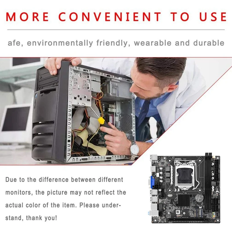 Motherboard +I3 2120 CPU+4G DDR3 1600Mhz RAM+Thermal Grease+SATA Cable+Baffle Support 2XDDR3 RAM Slot