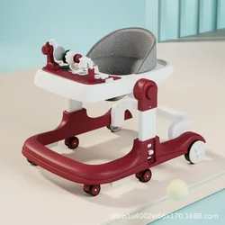 Toddler anti-o-leg baby multi-functional anti-rollover learning car girls can take a pushable starting car