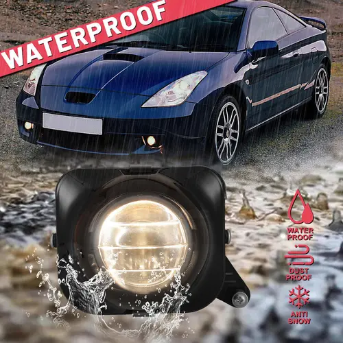 Imagen 2 del producto Luces antiniebla para Toyota Celica 2000-2005, par de lámparas de cristal transparente con bombillas, par de montaje de lámparas de parachoques delantero