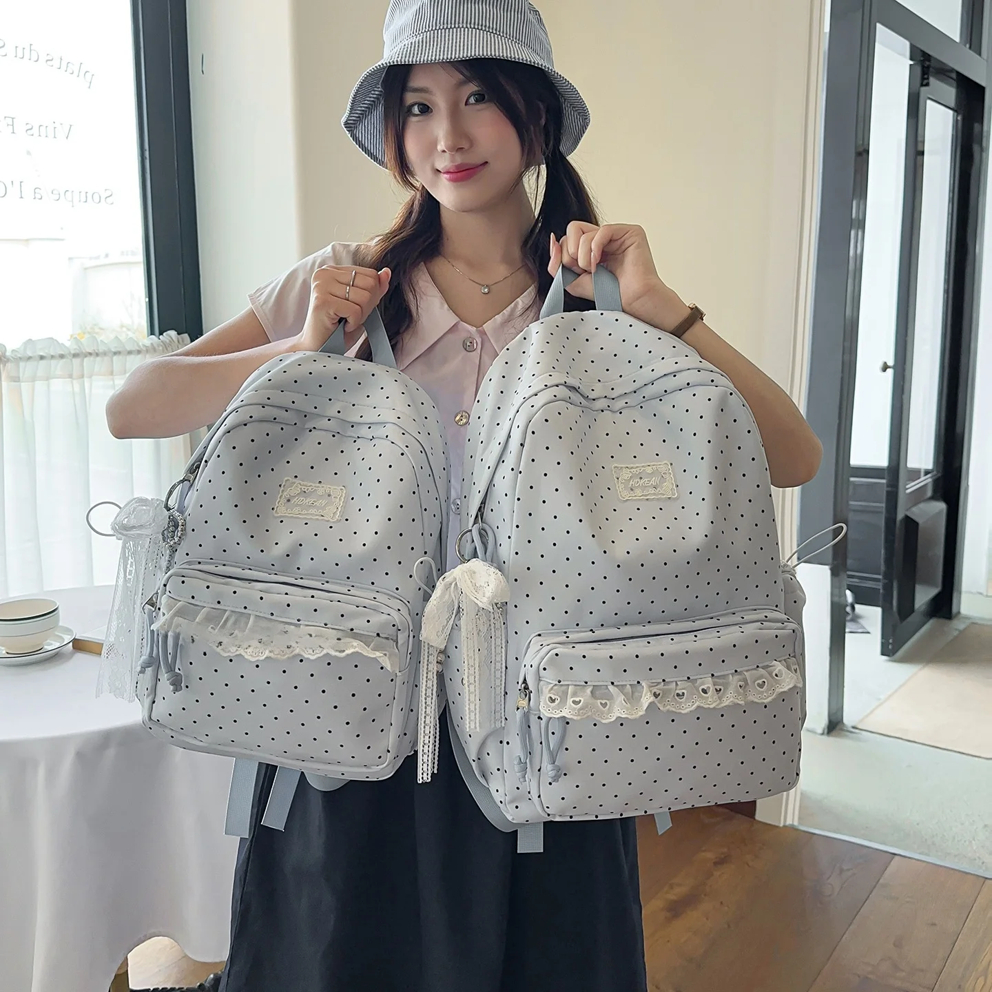 korean-style-college-wave-dot-high-aesthetic-middle-school-student-travel-backpack-travel-double-shoulder-bag-for-teens