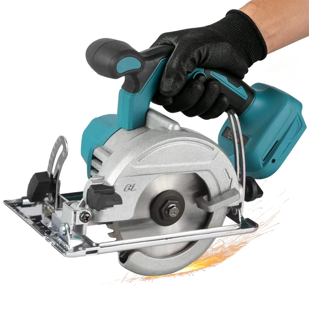 Obrázek 9: Bezuhlíkový 5inch 125mm mini elektrický oběžník pila akumulátorové 0-45° adjustbale dřevoobráběcí energie sad nářadí pro makita 18v baterie