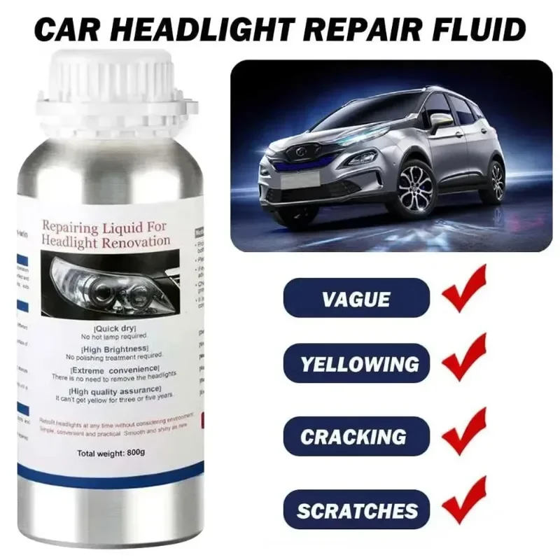 

Комплект для ремонта автомобильных фар: 800 мл полировальный жидкий полимерный очиститель для автомобильных фар