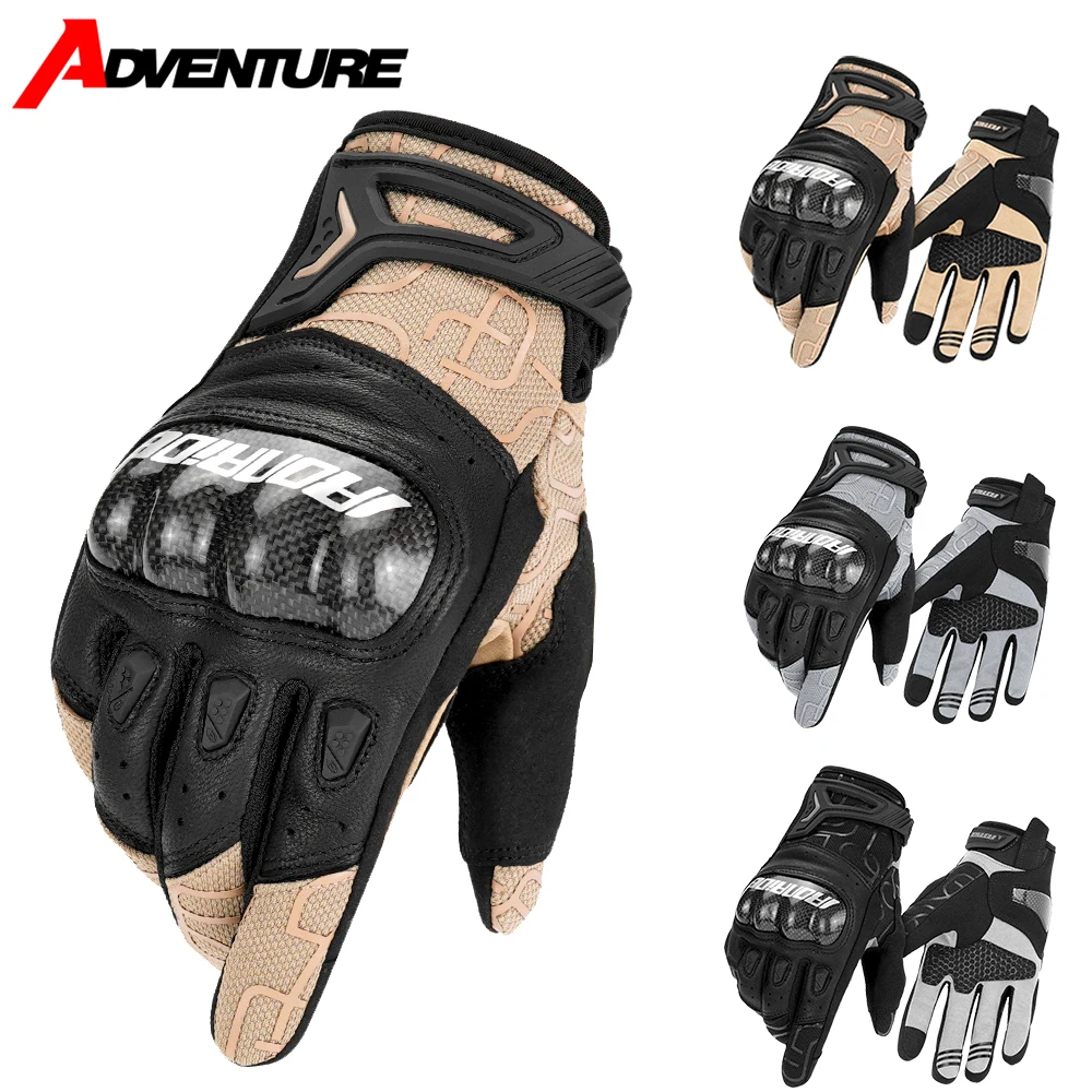 

Men's Motorcycle Gloves Touch Screen Breathable Full Finger Moto Riding Gloves Wear-resistant Scratch Resistant Tactical Gloves