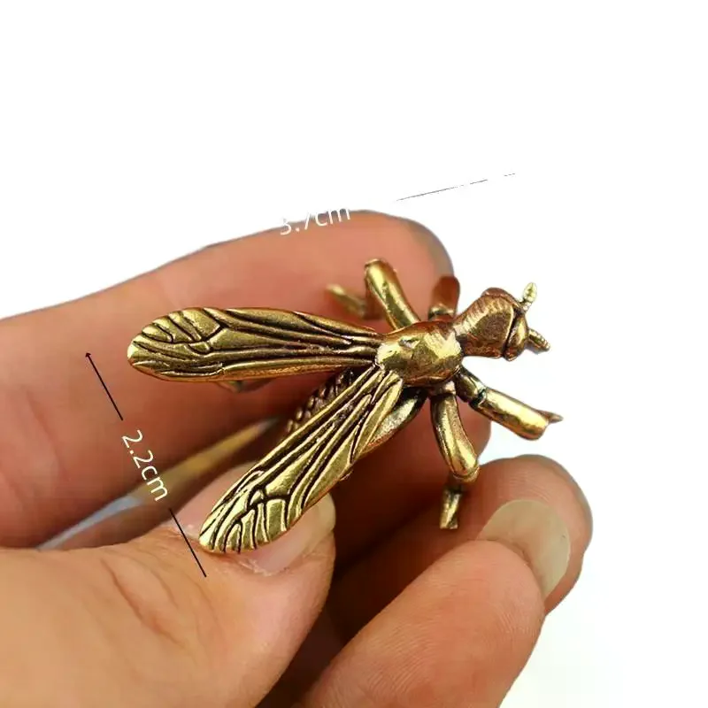 Solid Brass Mosquito Statue Vintage Insect Sculpture for Home Office Desk Decor Unique Conversation Starter and Gift