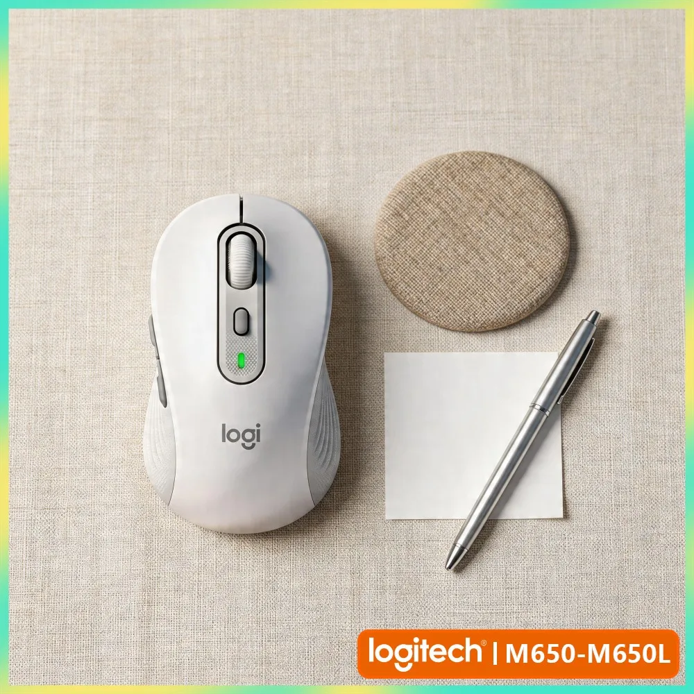 Logitech M650/M650L Signature Mouse - Wireless, Advanced Optical Sensor, Rubber Side Grips, 20-Month Bluetooth Battery