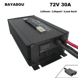 2500W 72V 30A LiFePO4 Szybka ładowarka litowo-ołowiowa 20S 84V 24S 87.6V 88.2V RV EV Ładowarka do wózków widłowych