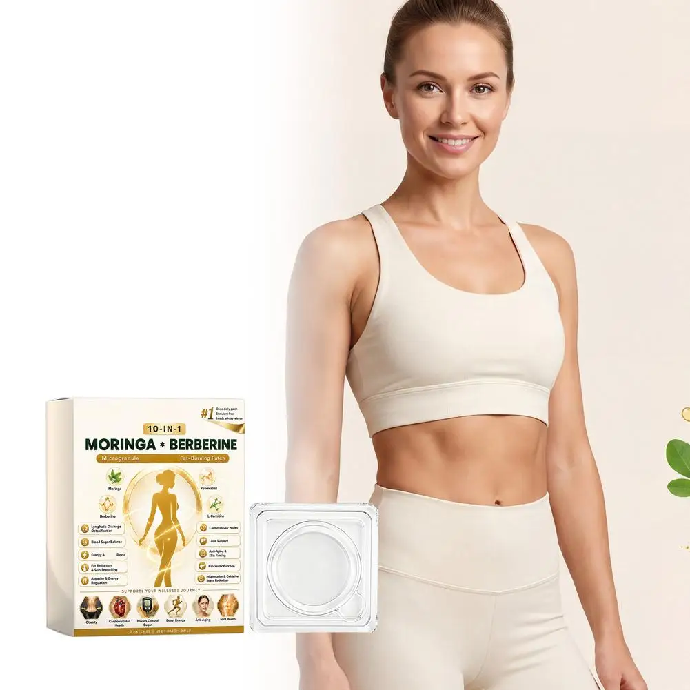 7Pcs Advanced Microneedle Body Slimming Aid Patch 10-in-1 Moringa Berberine NAD+ Weight Loss Patch For Arm, belly, leg Fat Burn