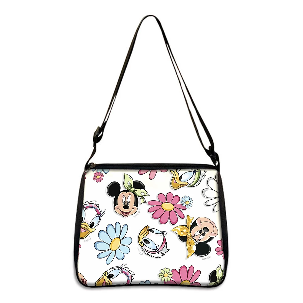 Disney Shoulder Bag Cartoon Mickey Mouse Minnie Printing Crossbody Bags for Women Men Couple Cute Large Capacity Portable Pack