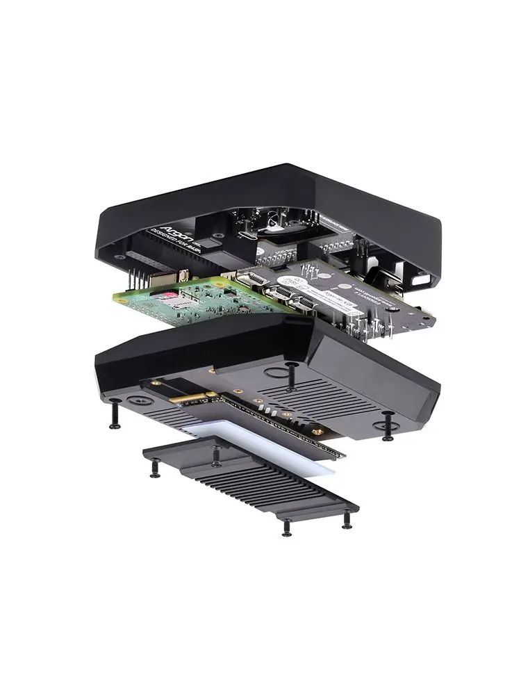 Waveshare Raspberry Pi 5 Special Aluminum Alloy Housing ARGON ONE Series with NVME Interface Built in Heat Sink