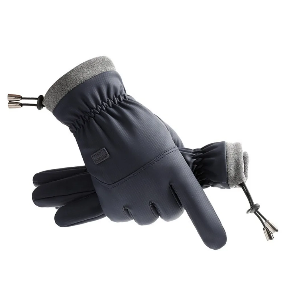 Guantes de esquí de algodón PP para hombre, manoplas suaves con cordón, antifrío, a prueba de viento, impermeables, regalo