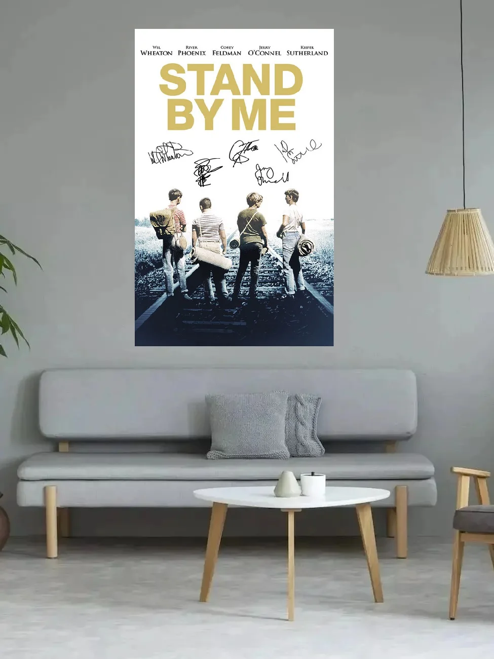 Stand By Me Movie Autographed Signed, Print Art Canvas Poster, For Living Room Decoration, Home Wall Decor Picture