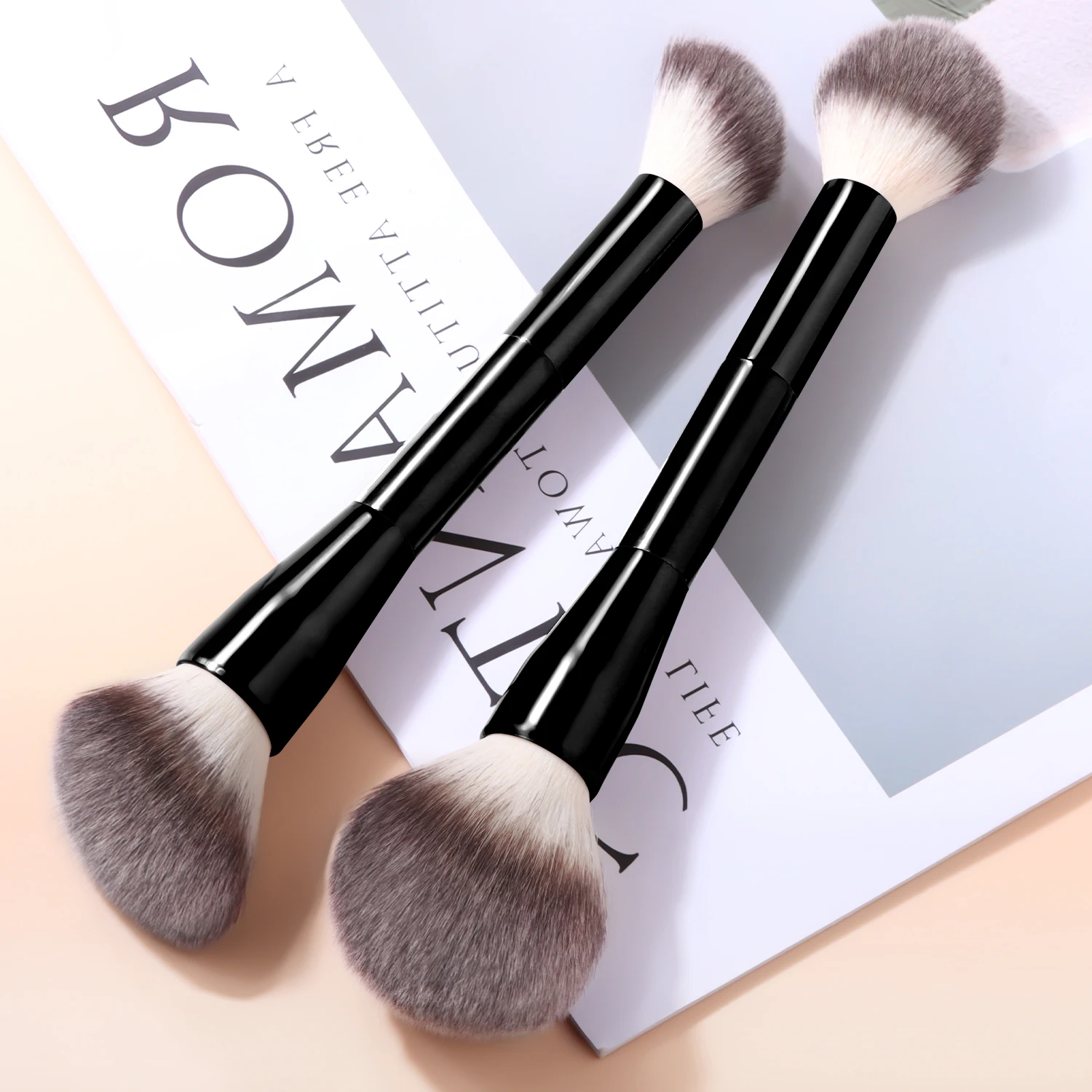 2 шт., многофункциональная большая головка кисти, пудра с крыльями носа, румяна для макияжа, коническая кисть, профессиональный инструмент для макияжа