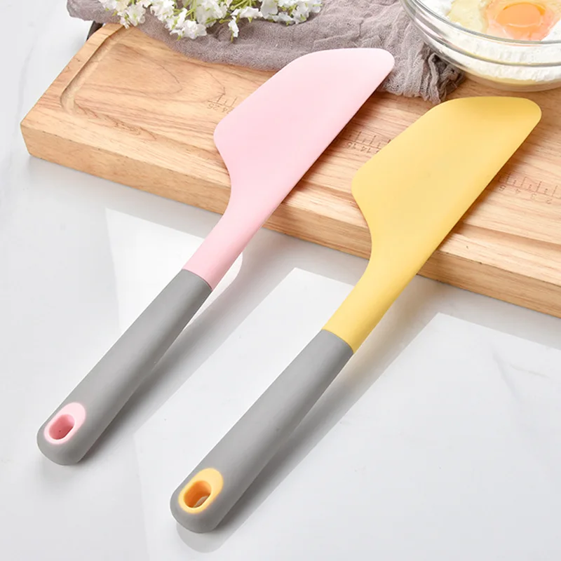 Large Silicone Baking Scraper Spatula Non-Stick Cake Pastry Scraper Cream Spatula Heat-Resistant Kitchen Baking Pastry Tools