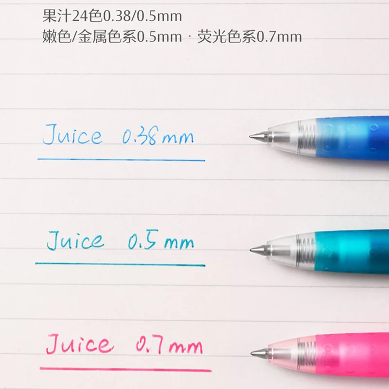 Japanese juice juice pen 0.38/0.5/0.7 press gel pen authentic high-looking black pen Glass fountain pen Glass pen