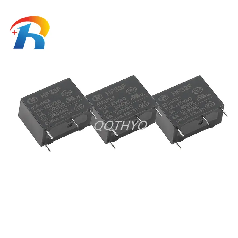 

Free Shipping Power Relay JZC-33F 5V 12V 24V -HSL3 HF33F-005-HSL3 HF33F-012-HSL3 HF33F-024-HSL3 4Pin 5A 250VAC relay