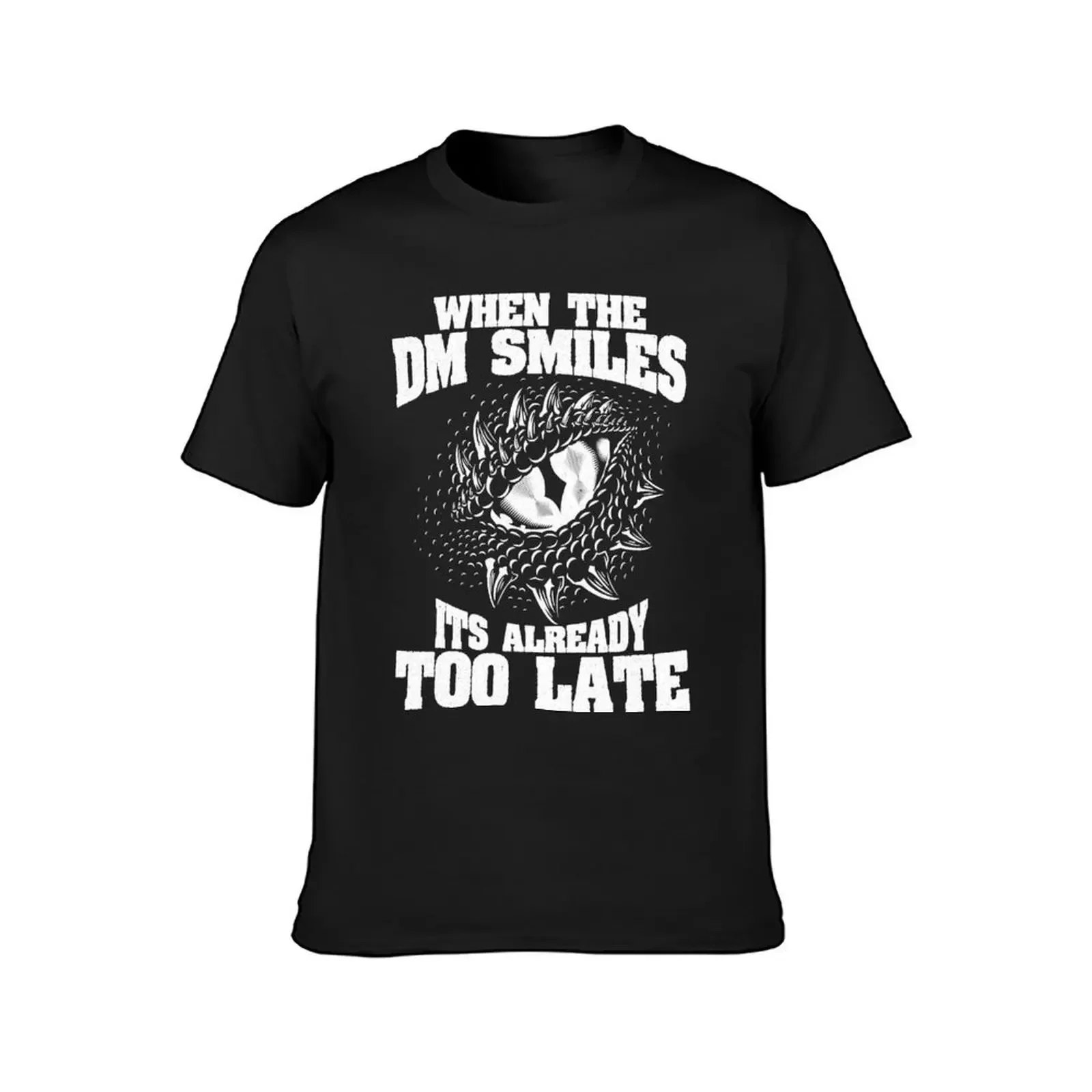 When The DM Smiles Funny Dungeon Eye RPG Dice Dragon Gift T-Shirt plus size clothes vintage clothes mens t shirts