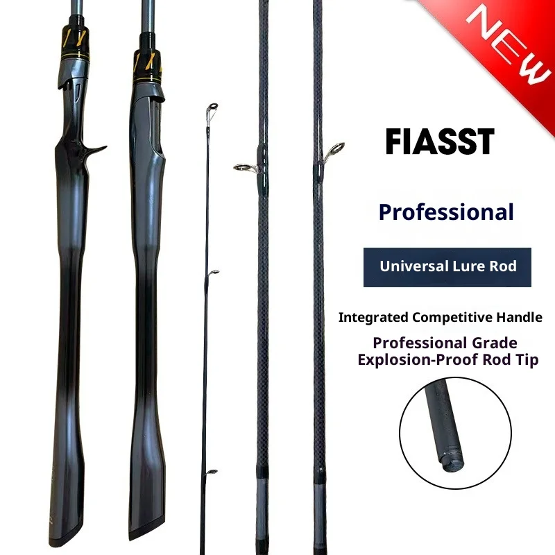 

Carbon Fiber Lure Fishing Rod M Power Spinning Casting Rod Explosion-Proof Tip One-Piece Handle for Black Bass Fishing
