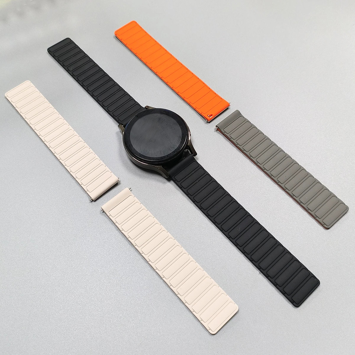 Amazfit Bip 6/5用22mmマグネット式ストラップ、Amazfit BALANCE/GTR 4/3 Pro/GTR 47mm/GTR 2e用シリコンバンド、スポーツウォッチバンド
