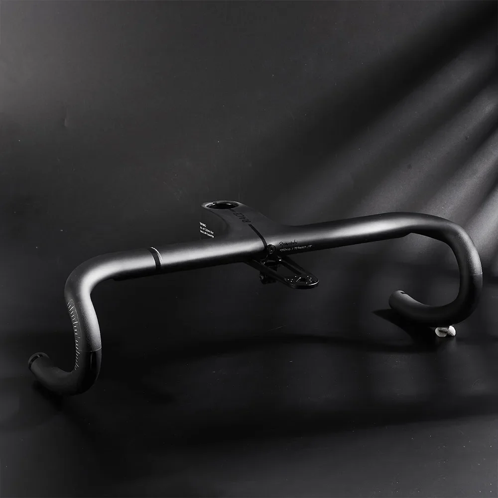 Rennrad Vollcarbon -10 ° Integrierter Cockpit OD2 Lenker Fahrrad-Bogenlenker Rennrad Interne Kabelführung Versteckter Lenker – Detail 24