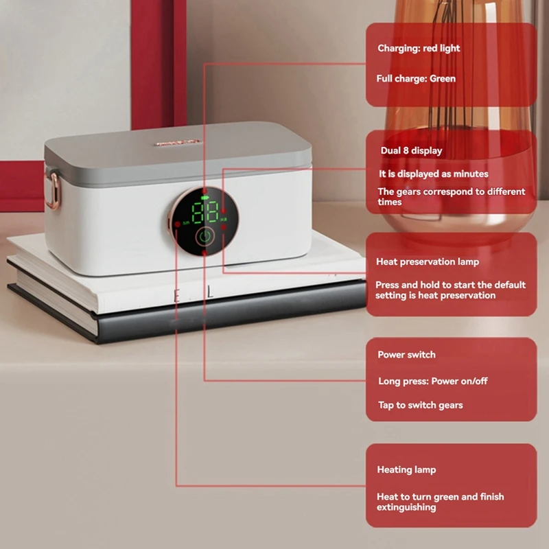 Lunch Box autoriscaldante Lunch Box con riscaldamento elettrico portatileJAS